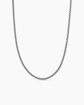 Box Chain Necklace in Grey Titanium, 2.7mm